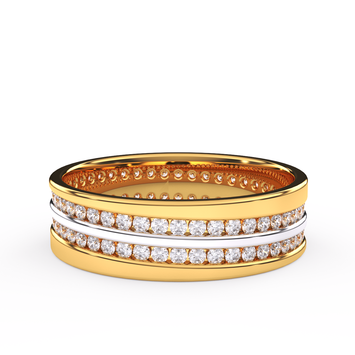 Two Row Promise Wedding Women Band